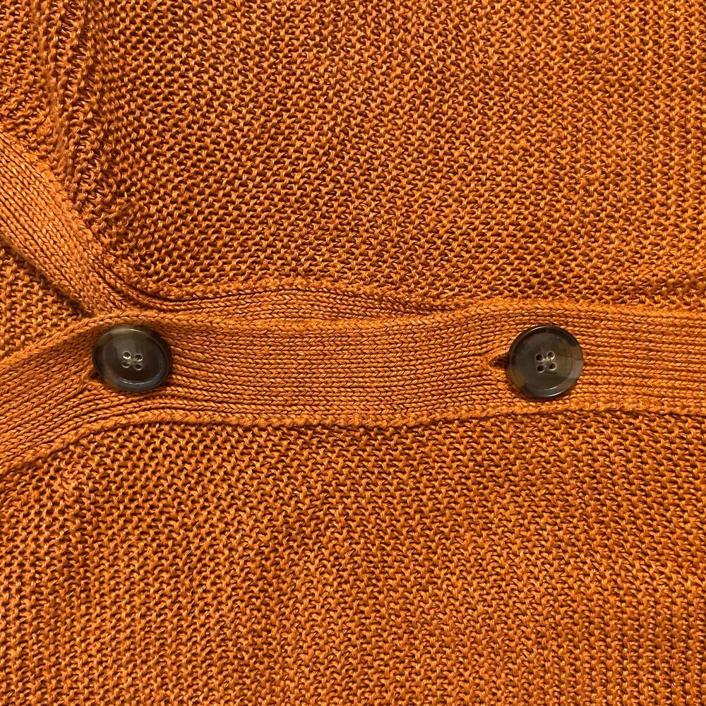 Banana Republic size XL Italian Linen Cardigan Sweater Rust - Picture 12 of 13